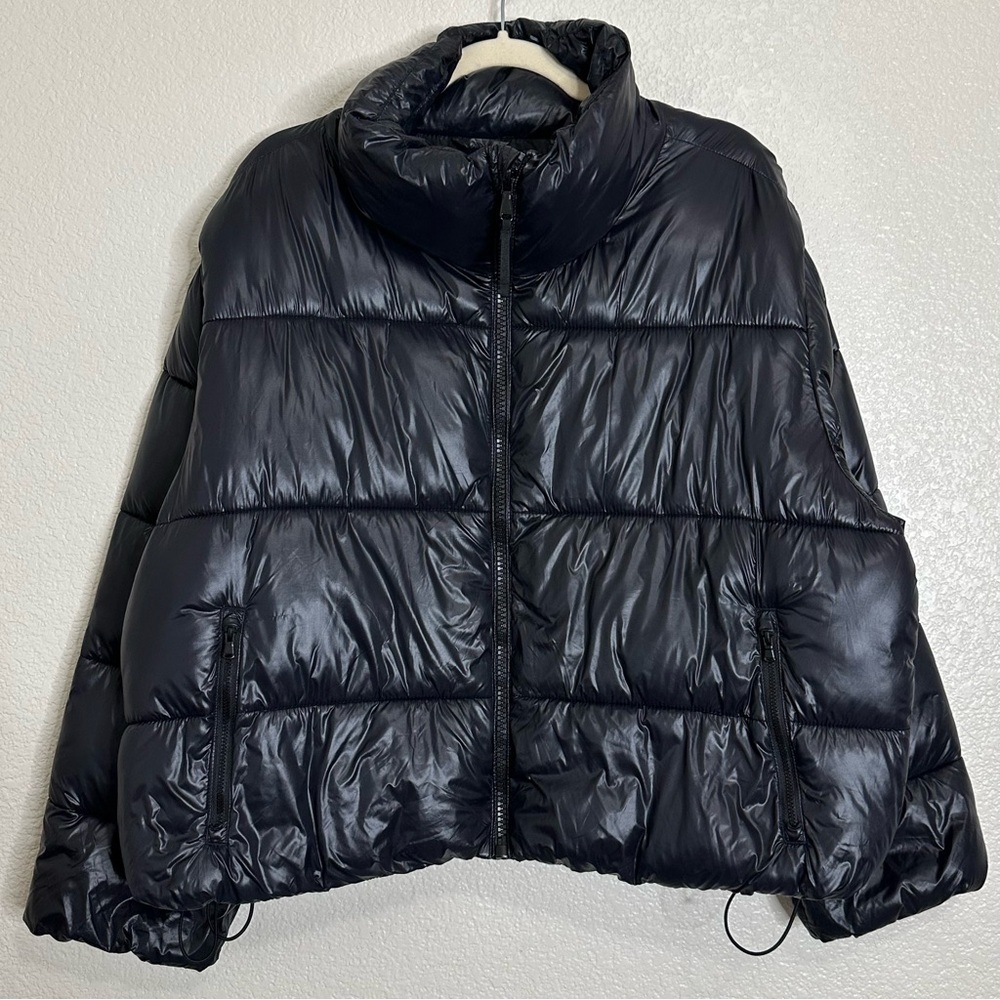 Old Navy Women's Black Puffer Full Zip Up Jacket, Sz XL